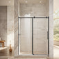 56-60" W x 76" H Stainless Steel Frameless Sliding Shower Door