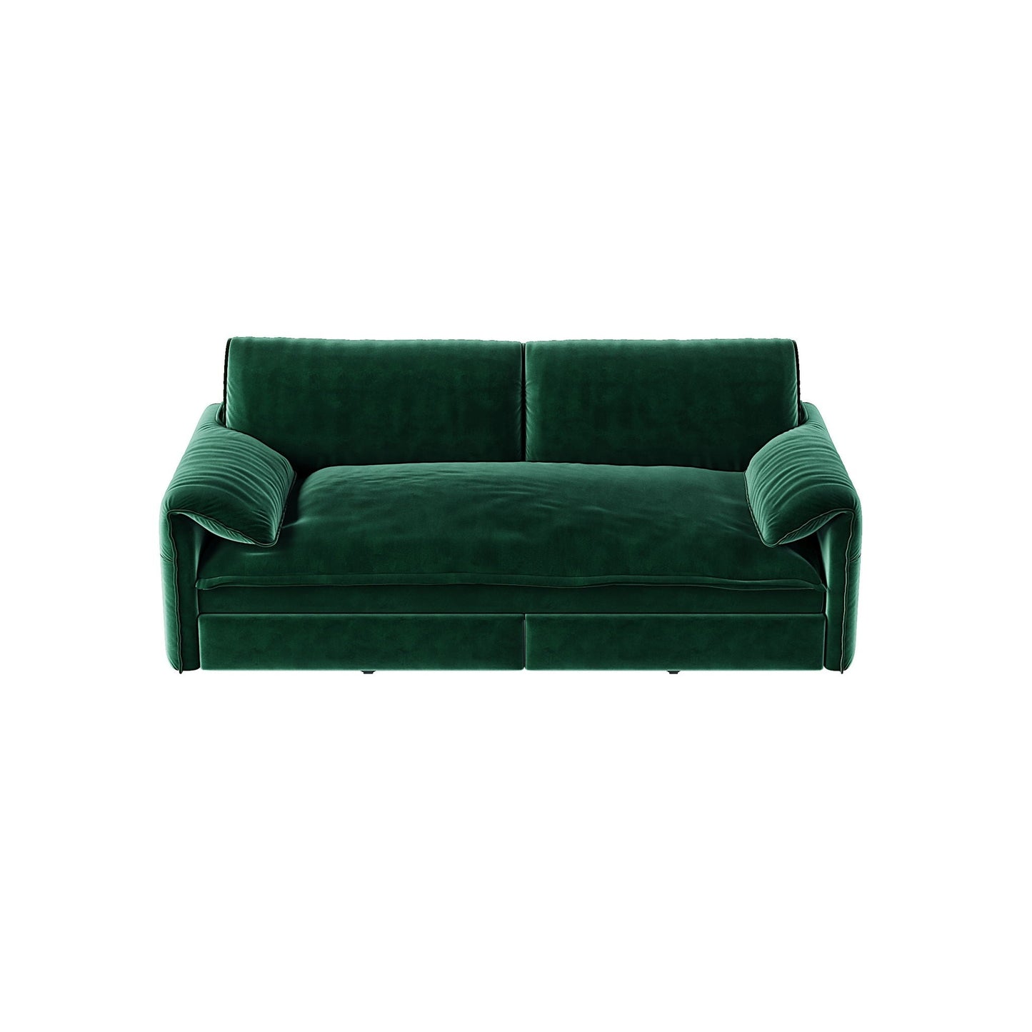 Queen Pull Out 3 In 1 Convertible Sleeper Sofa With Side Storage