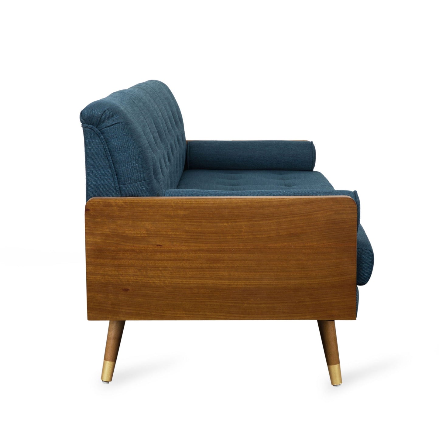Aidan Mid Century Modern Tufted Fabric Sofa