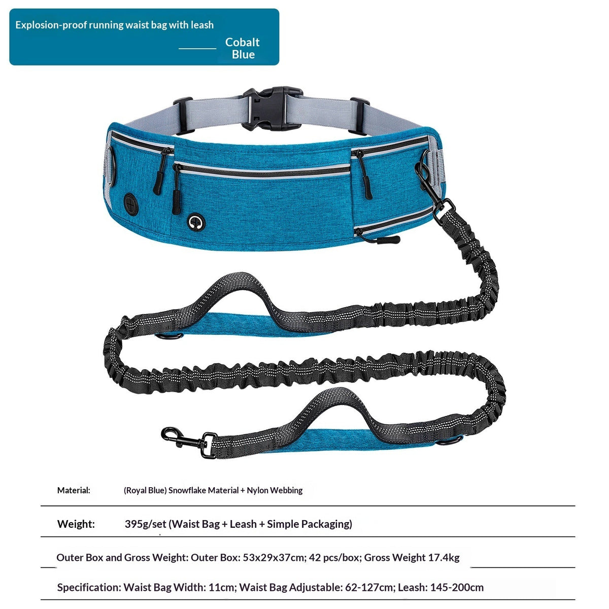 Reflective Multifunctional Retractable Pet Leash