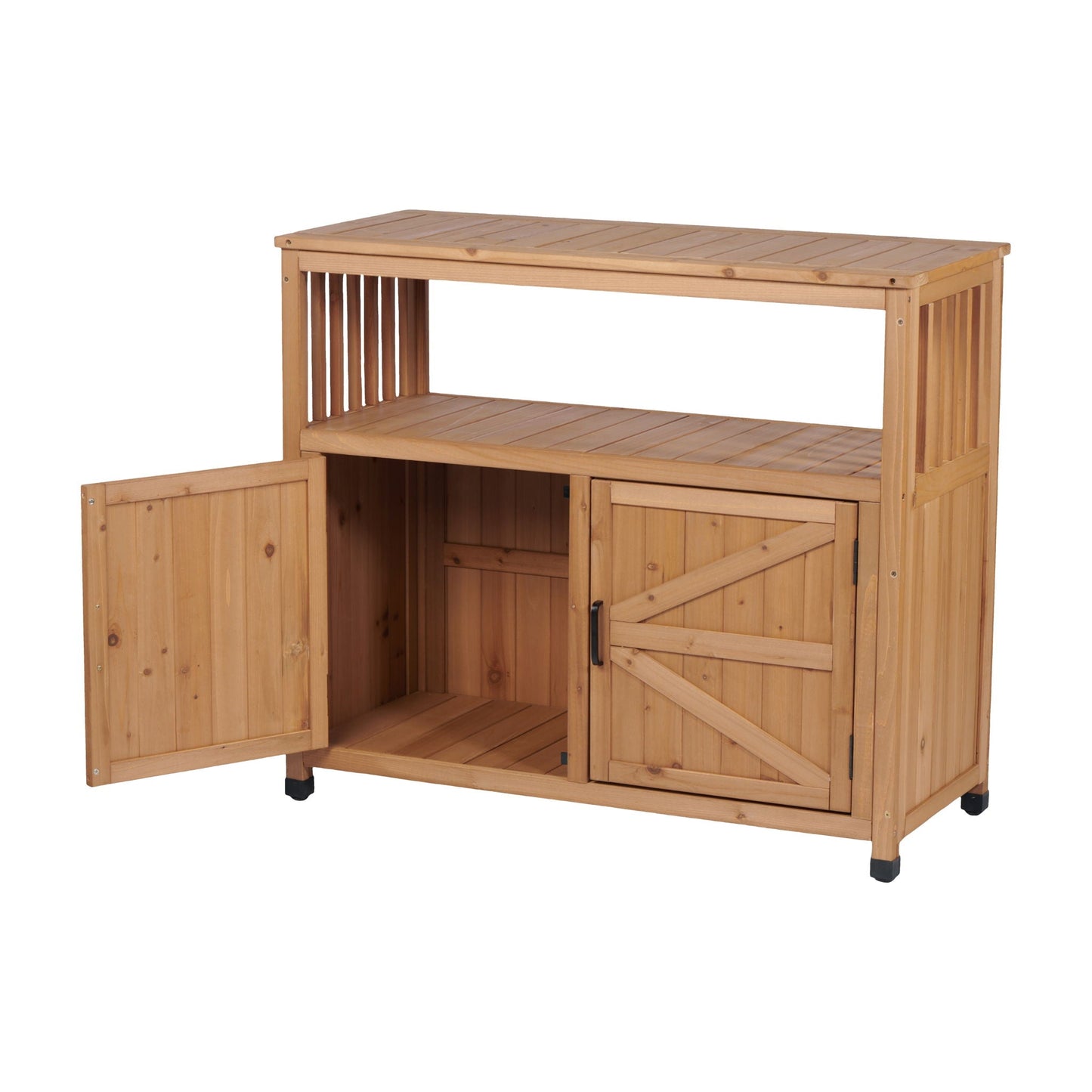 Patio Bar Table Set With Storage