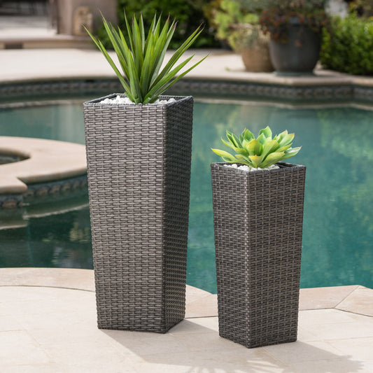 Rattan Flower Pot Set
