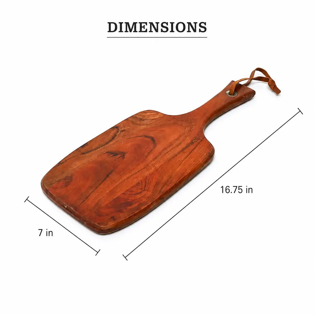Paddle Cutting Board Chopping Board Mango Wood, Set of 3