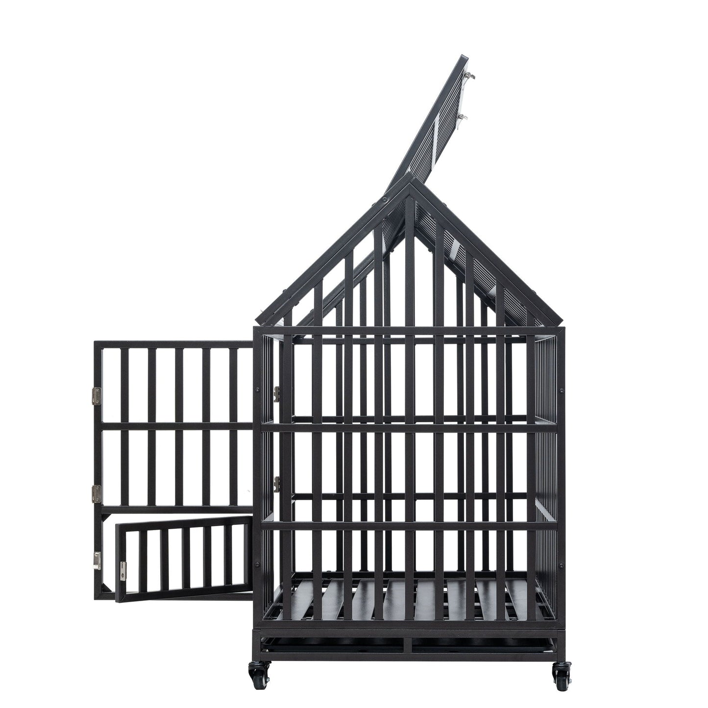 Heavy Duty Dog Crate Lockable Wheels