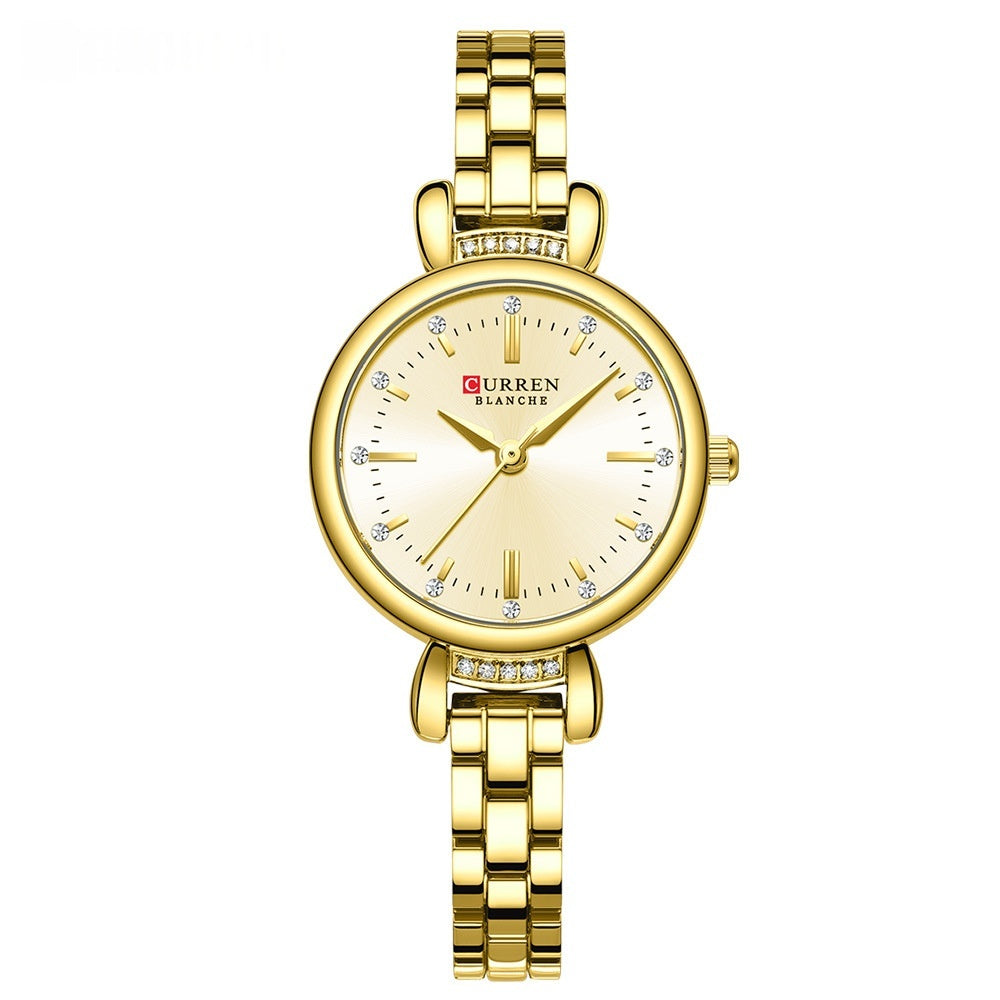 Waterproof Round Casual Womens Bracelet Watch