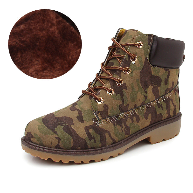 Mens CottonQuilted Dr MartensStyle BootsHighTop Casual Work Boots