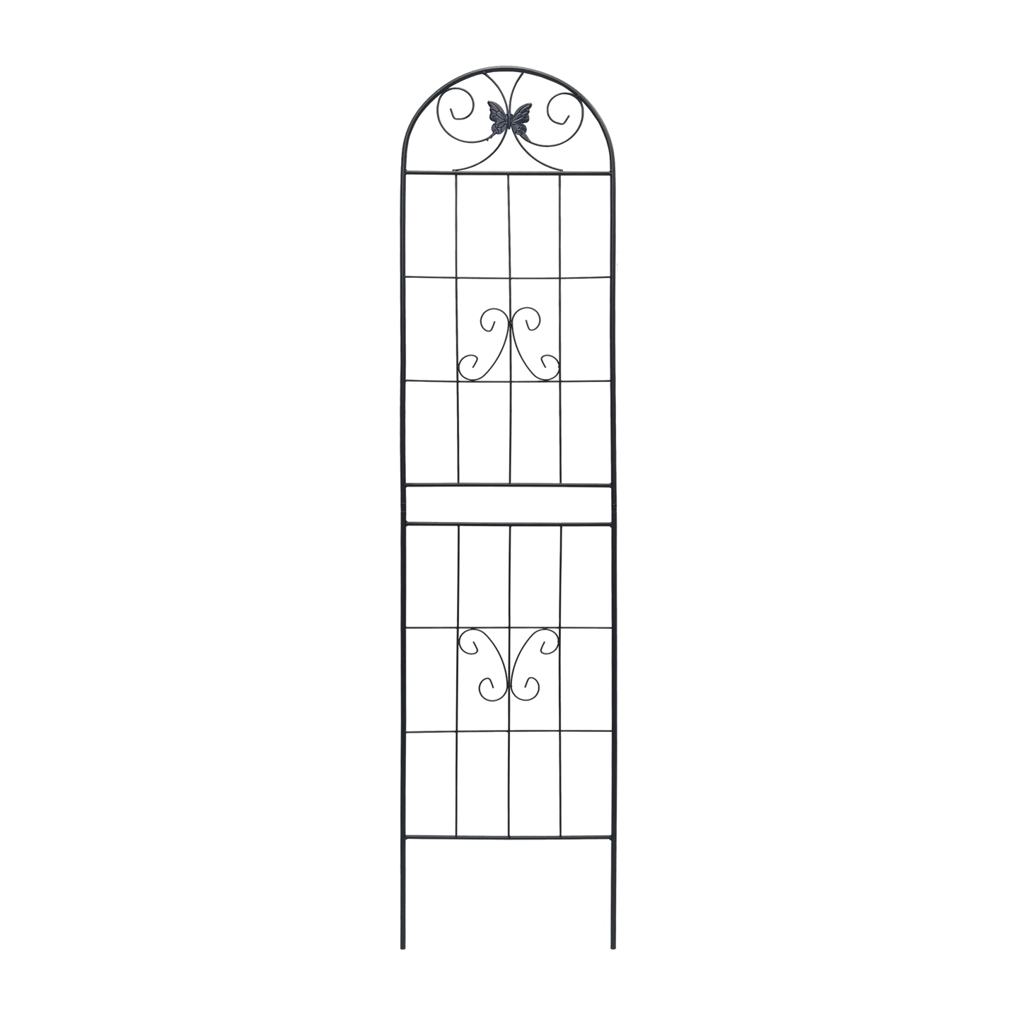 4 Pack Metal Garden Trellis 86.7" x 19.7" Rustproof Trellis for Climbing Plants Outdoor Flower Support Black