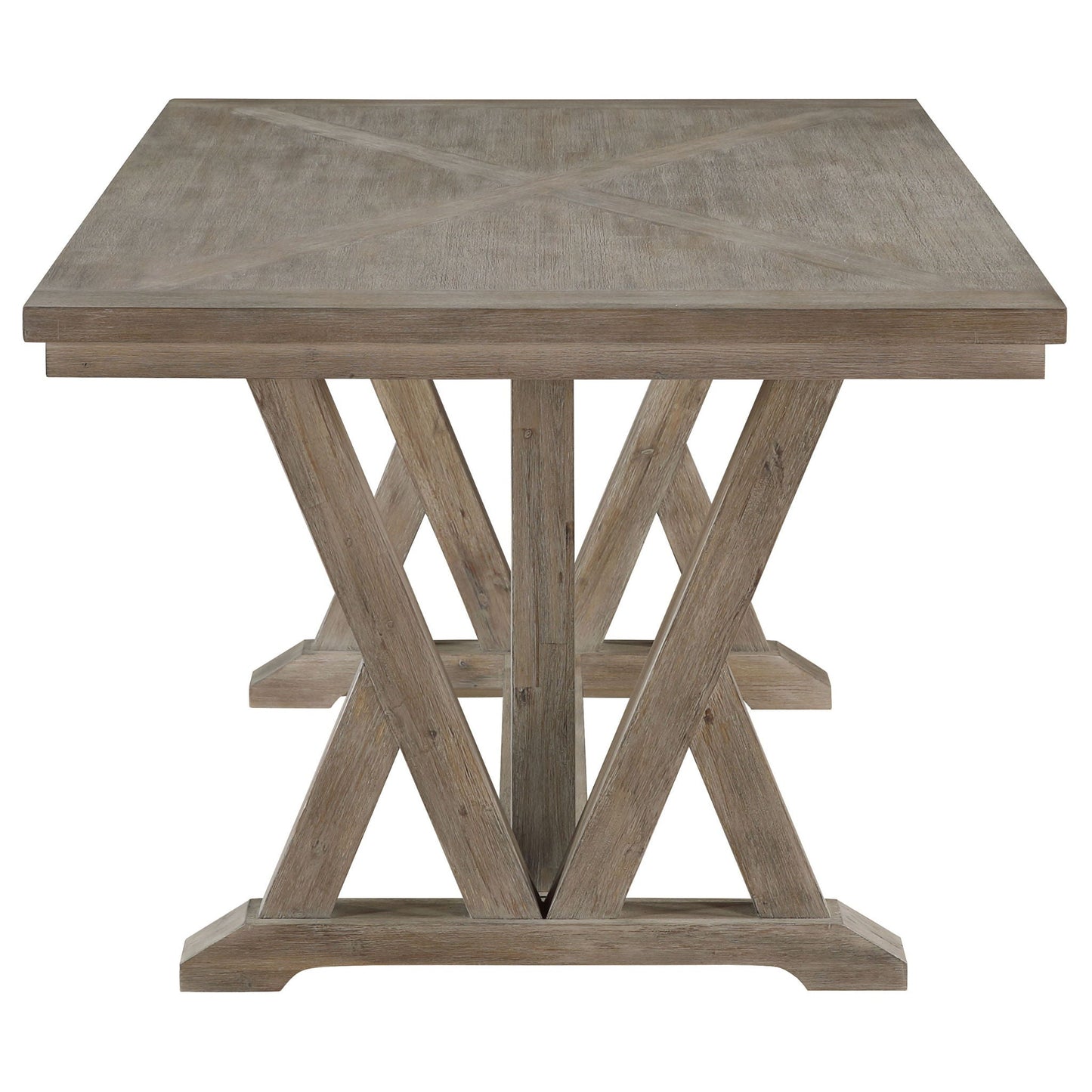 Ruston - Rectangular Dining Table With Trestle Design - Gray
