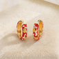 Vintage Enamel Flower Petal Ear Cuffs