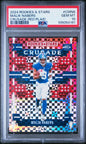 Graded 2024 Panini Rookies & Stars Malik Nabers #CMNS Crusade Red Plaid Rookie RC Football Card PSA 10 Gem Mint