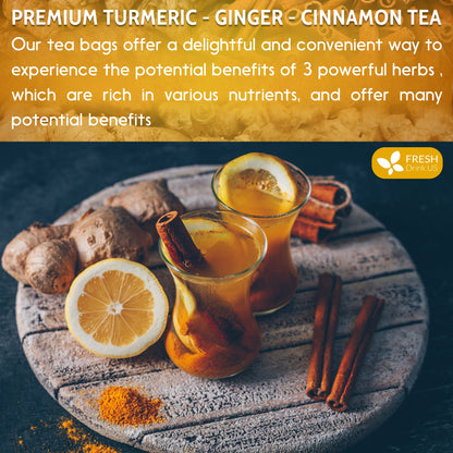 Turmeric, Ginger, Cinnamon Tea Bags