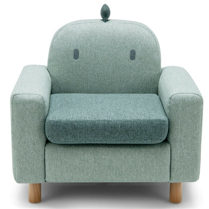 Kids Sofa with Armrest and Thick Cushion-Green