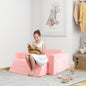8 Pieces Kids Modular Play Sofa with Detachable Cover for Playroom and Bedroom-Pink