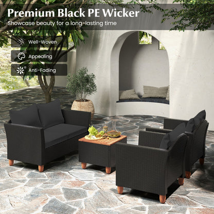 8-Piece Outdoor Conversation Set with Storage Coffee Table