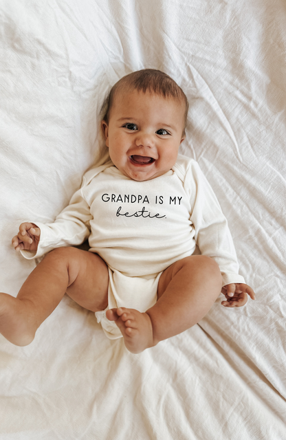 Grandpa is My Bestie Organic Bodysuit Long Sleeve