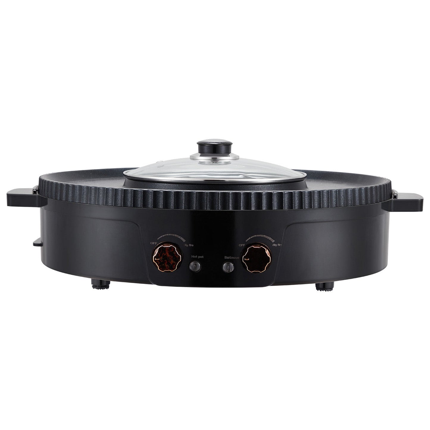 Hot Pot with Grill 1800W 2-in-1 Electric Smokeless Grill Hot Pot for 2-8 People