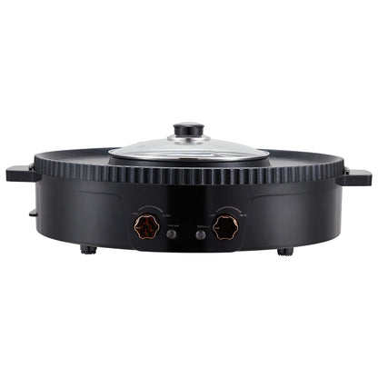 Hot Pot with Grill 1800W 2-in-1 Electric Smokeless Grill Hot Pot for 2-8 People