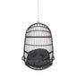 Rustic Hanging Basket Chair With Cushion
