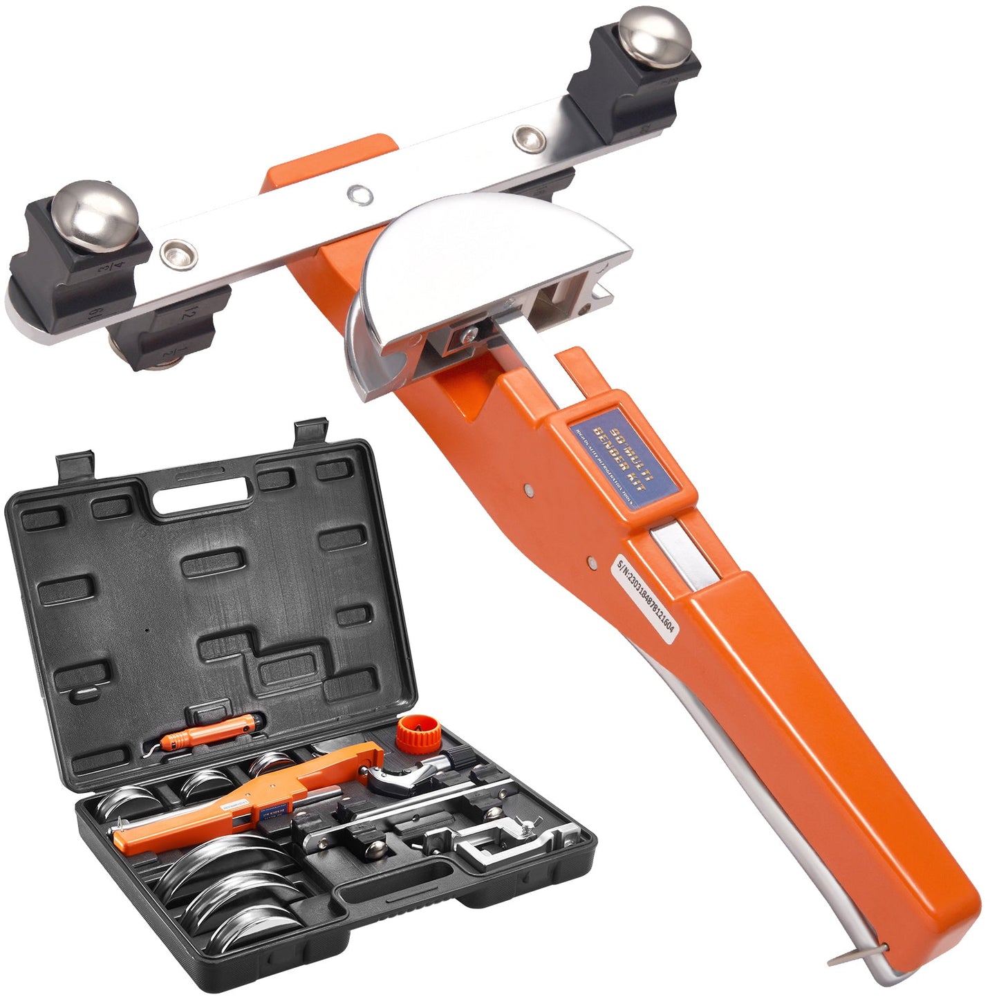 Pipe Tube Bender, 1/4"-7/8" O.D. Ratcheting Tubing Bender