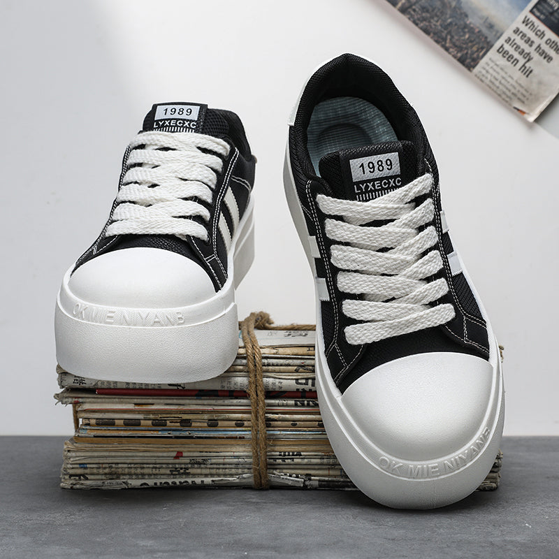 2026 New Height Increasing Men's Shoes, Summer Breathable Casual Platform Sneakers, Versatile Trendy Work Shoes
