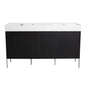 Freestanding Bathroom Vanity With Resin Sink And Storage Cabinet