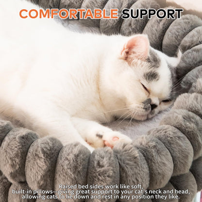 Cloud Cat Window Perch For Indoor Cats Hammock Bed Foldable Reversible Cushion Removable Washable, Breathable Soft All-Season, Sturdy Strong Suction Cups Support, Cordless