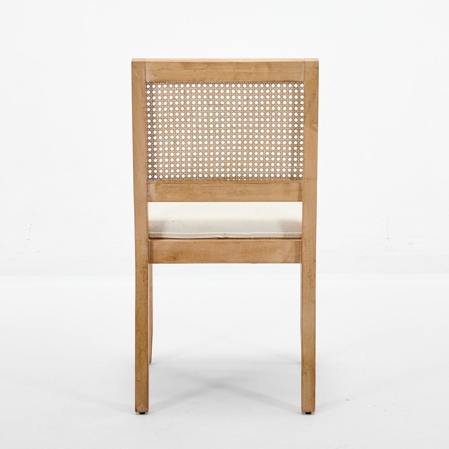 Farmhouse Rattan Dining Chairs Set of 2