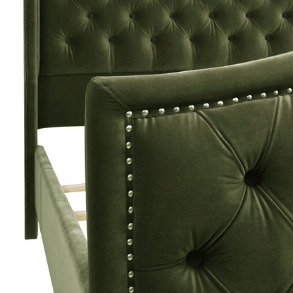 Marcella - Upholstered Shelter Headboard Bed Set