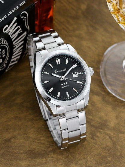 Business Casual Mens Watch With A Steel Strap