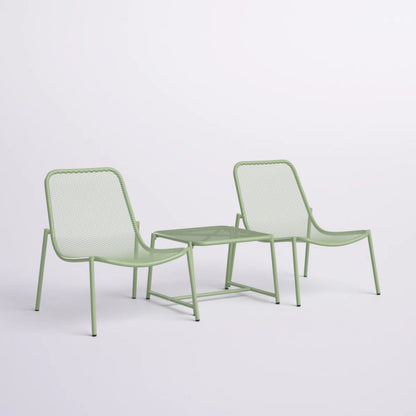 Kincaid Outdoor 3-Piece Conversation Set with Iron Frame