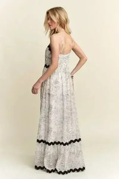 Floral Maxi Cami Dress - Adjustable Strap Summer Dress | Femstylo