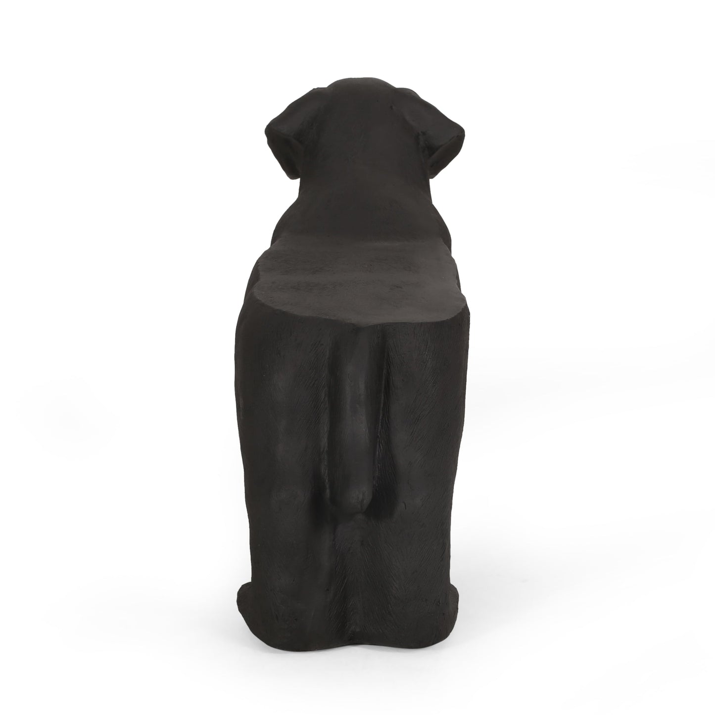 MGO Dog Bench - Outdoor Labrador Design, Matte Black