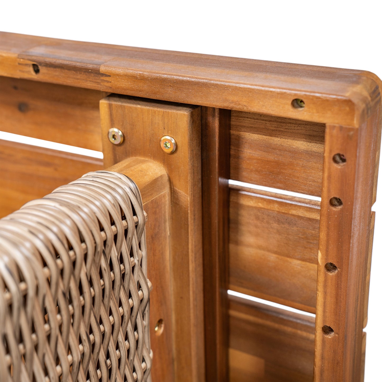 Outdoor 1pcs Acacia Wood Bench, Teak Finish