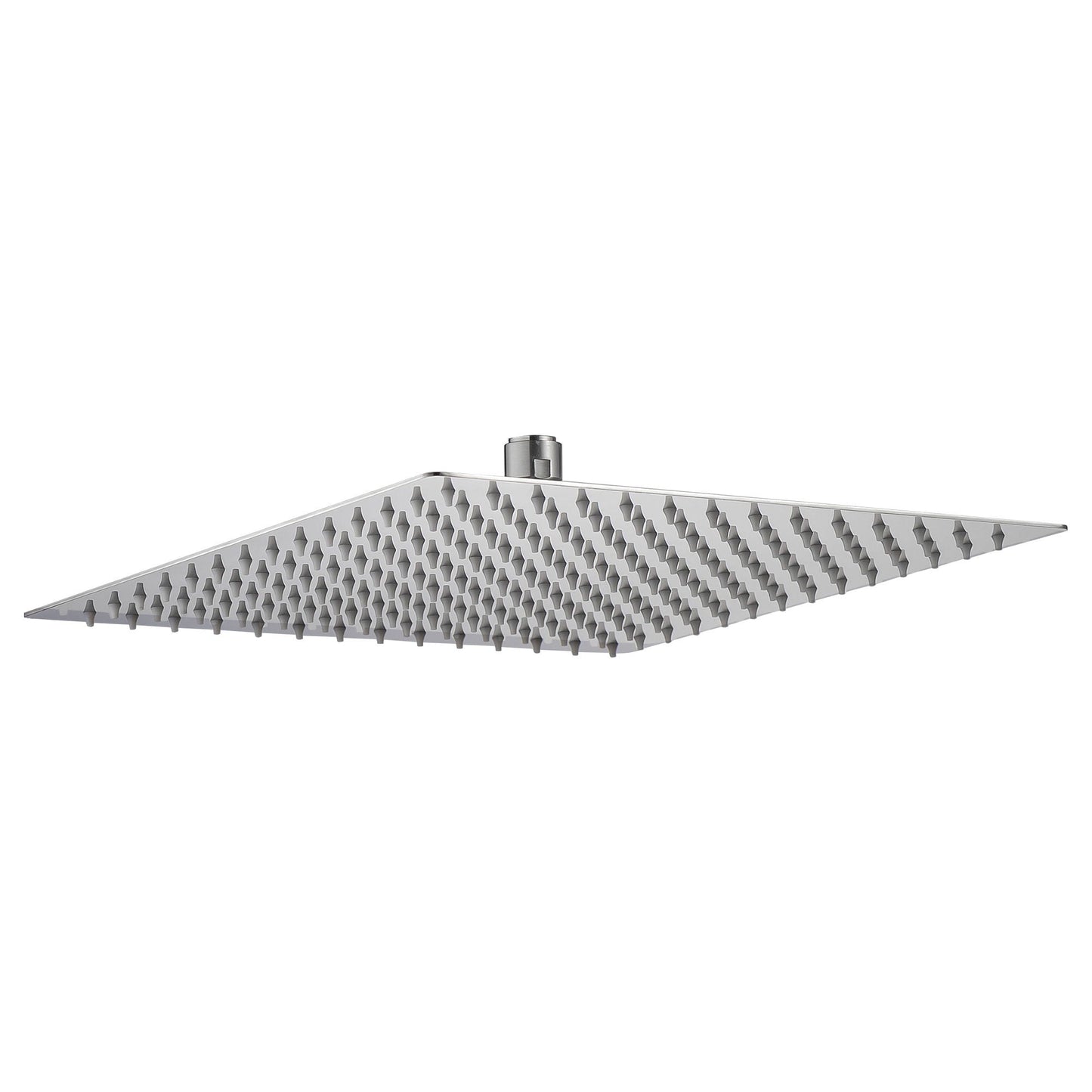 16" Square Rainfall Shower Head Fixed Wall Mount With Full Body Coverage & Self Cleaning Silicone Nozzles