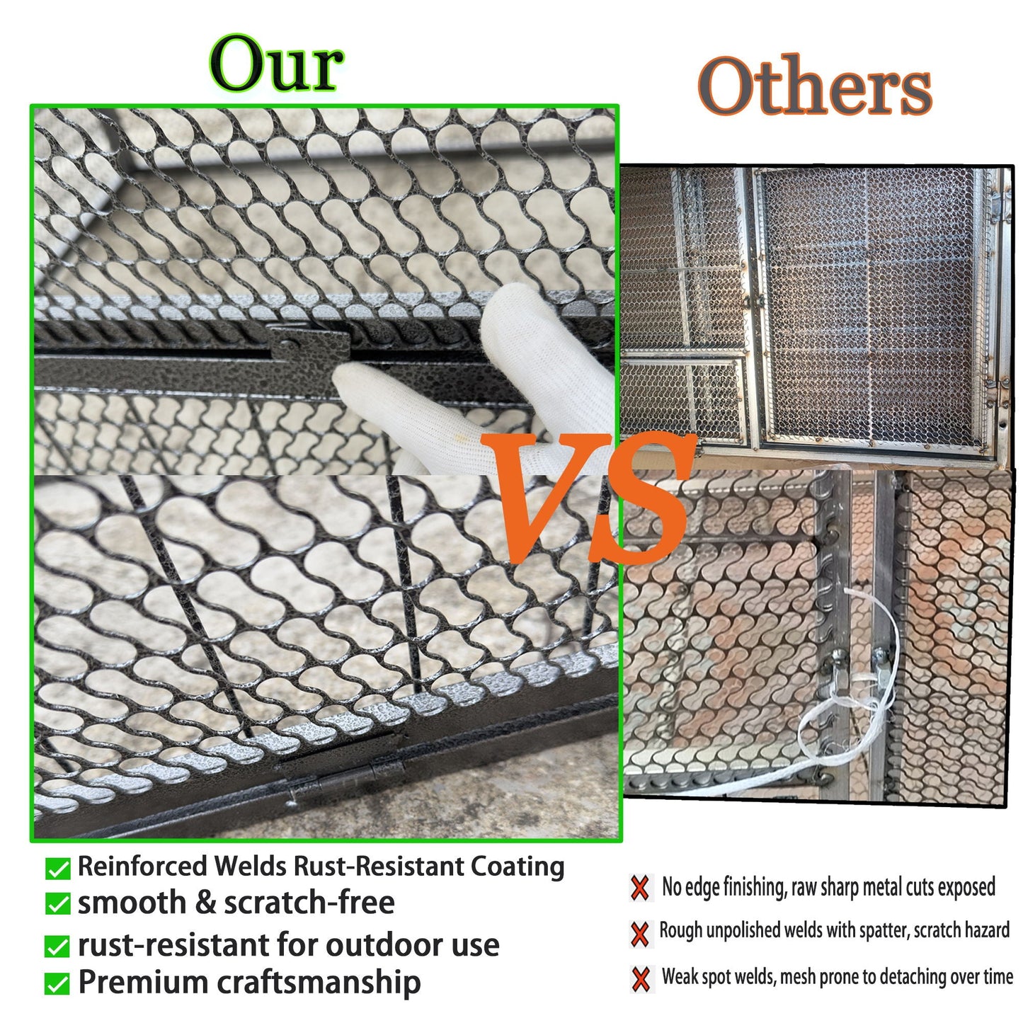 Thickened Chicken Coop For Outdoor - Black / Silver