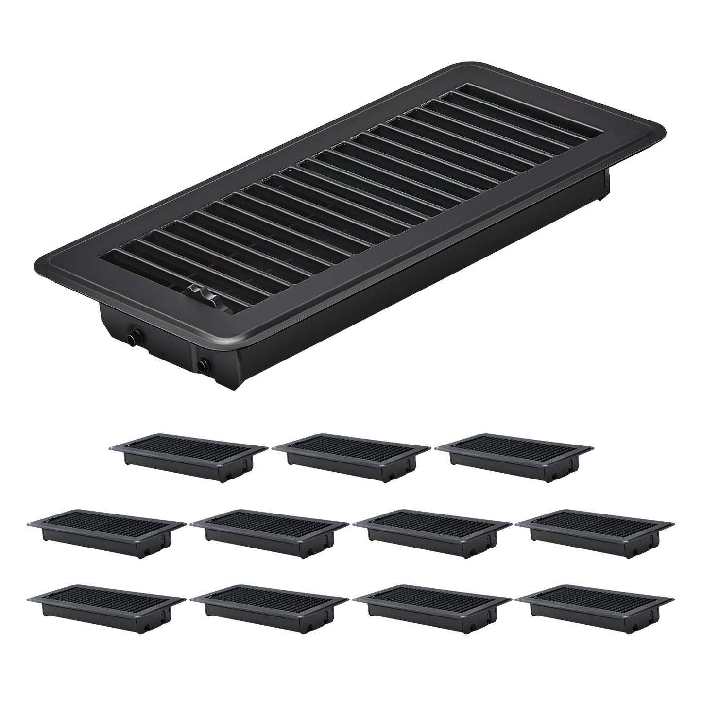 Floor Registers 4 x 10 Inch 12-Pack Iron Floor Vents for HVAC Vent Grilles