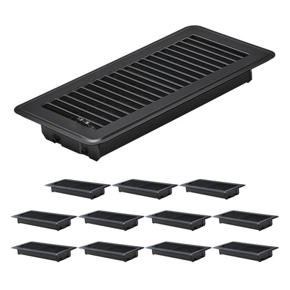 Floor Registers 4 x 10 Inch 12-Pack Iron Floor Vents for HVAC Vent Grilles