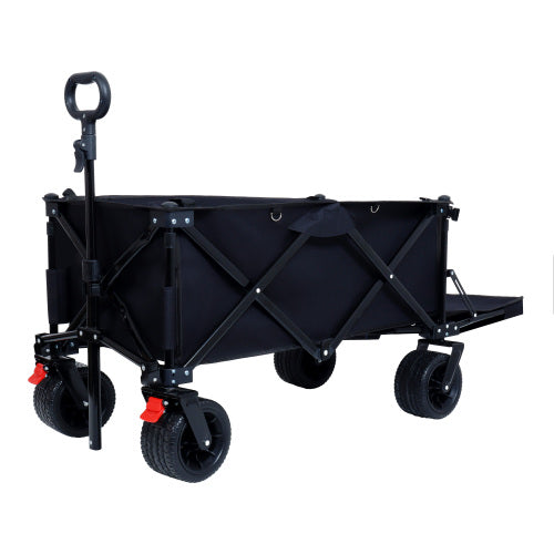 Foldable Wagon with Extended Tailgate and Large All-Terrain Wheels