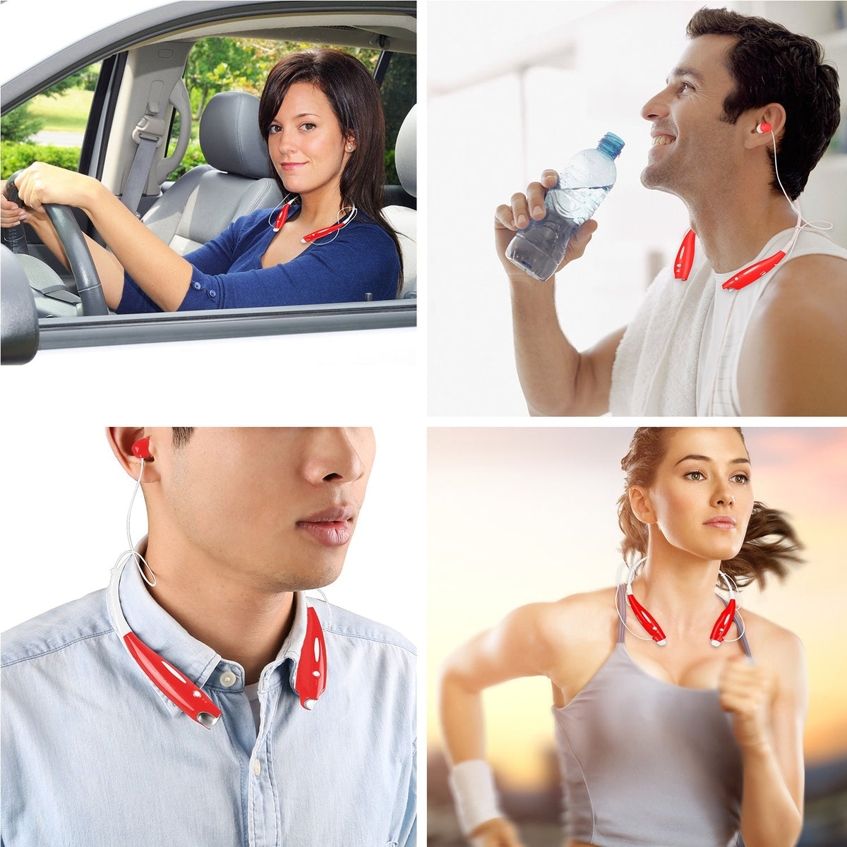 KOCASO Wireless Sports Stereo Hands Free Headset for Phone and Tablet