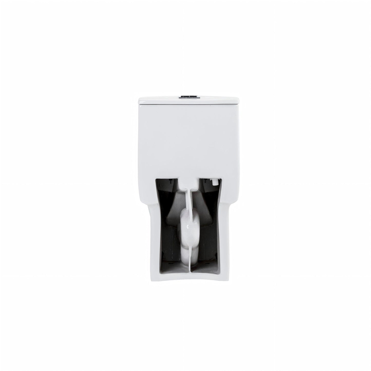 Elegant One Piece Toilet With Tornado Dual Flush, Siphonic S Trap 12", Soft Close Seat, Dual Flush, Ada Height, Glossy - Gloss White