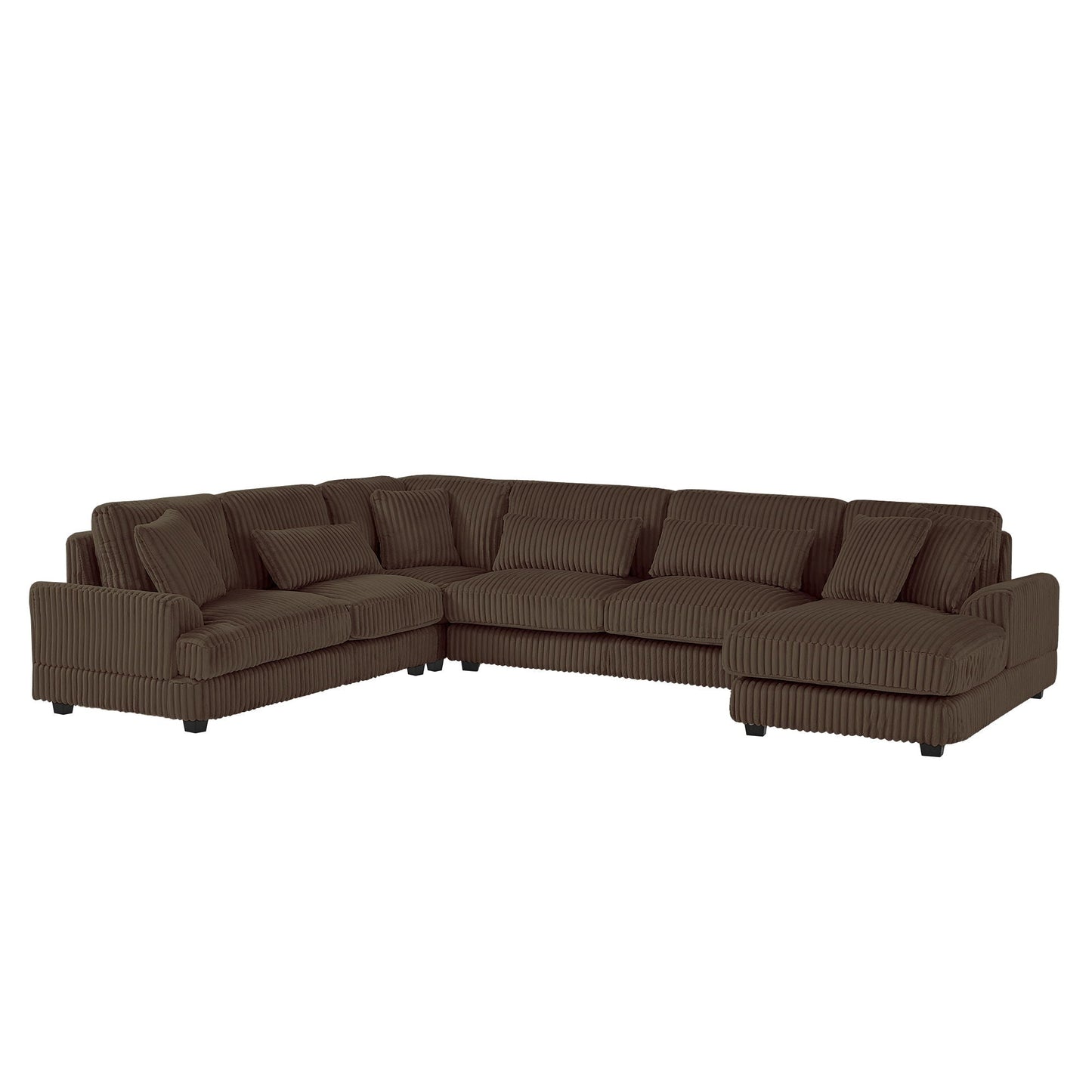 Oversized Sectional Sofa U - Shaped Sofa Couch Modern Sofa Upholstered In Soft With A Chaise Lounge For Living Room