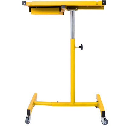 Adjustable Tear Down Work Table With Drawer For Garages, Repair Shops, And Diy, Portable, (4) 2.5" Swivel Casters, 220 Pound Capacity, Rubber Corners, Heavy Duty Steel