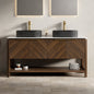 Indigo 60" Bathroom Vanity with Sintered Stone Countertop and Vessel Sink