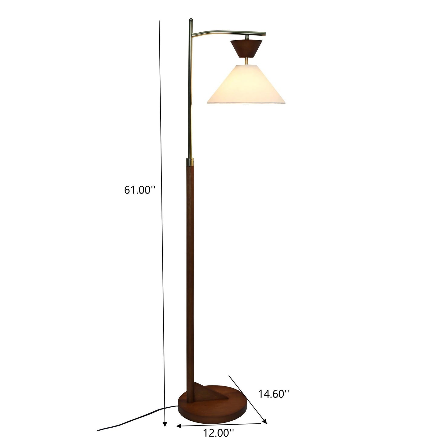 Floor Lamp, Standing Light For Living Room - Brown