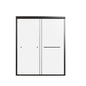 Semi-Frameless Double Sliding Shower Door, Bypass Shower Door, 1 / 4" (6Mm) Thick SGCC Tempered Glass Door