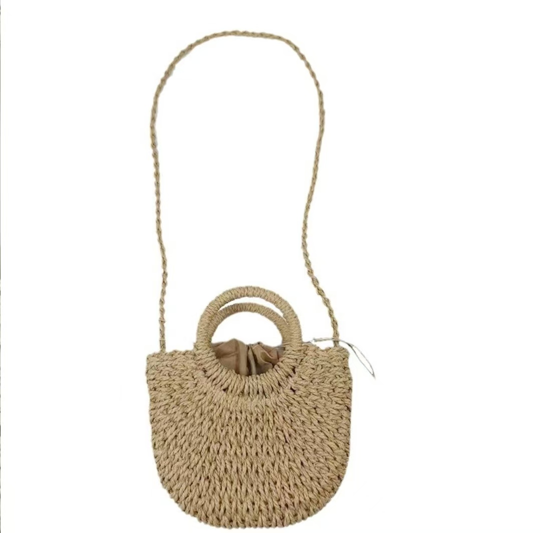Semi-round moon bag-off-white-23 * 7 *18cm-1 piece