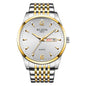 Luminous Waterproof Leather-Strap Quartz Watch For Men