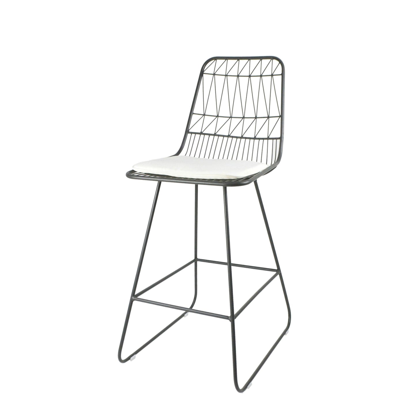 Yearning Iron Counter Stool With Water Resistant Cushion