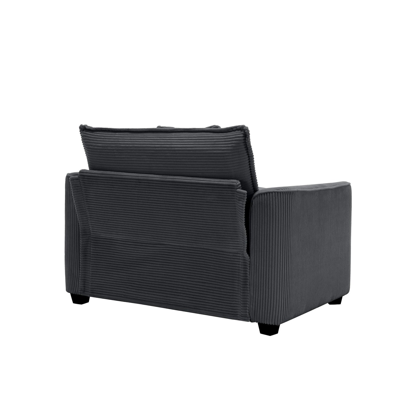 Modern Classic Fabric Single Chair Deep Seat Sofa With Pillow