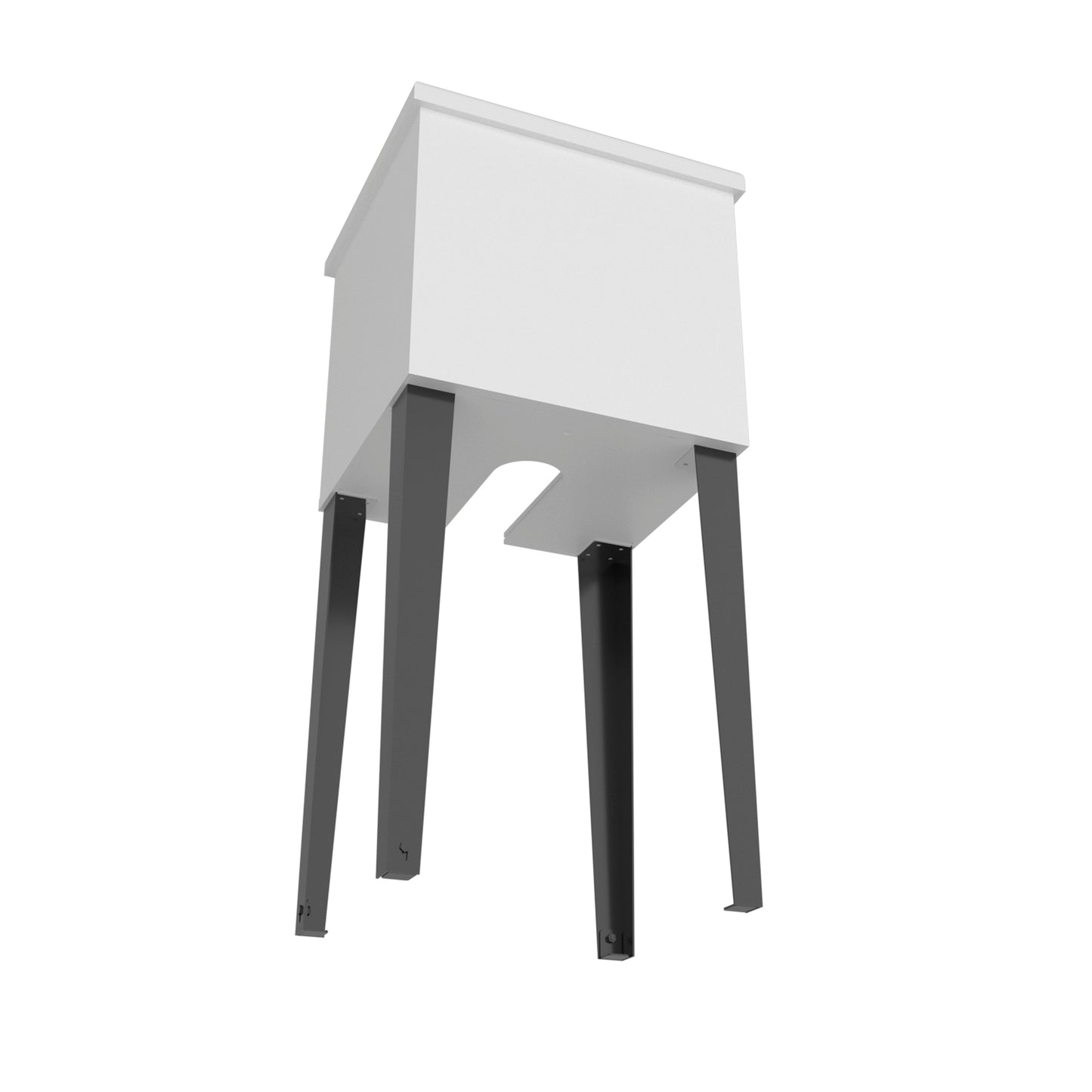 Katy Compact Utility Sink with Metal Legs for Laundry Room